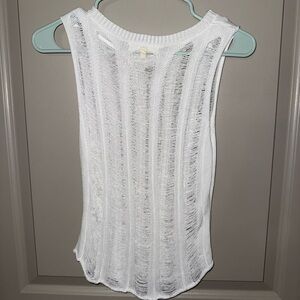 White Sleeveless Knit Top